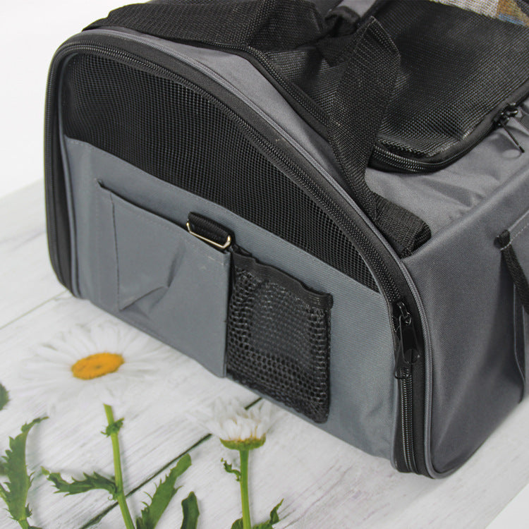 Foldable Pet Car Seat Carrier Bag With Travel Hammock